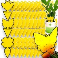 60x ŻÓŁTY LEP DO DONICZEK MOTYL na ziemiórki mszyce muszki owocówki owady