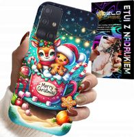 ETUI DO SAMSUNG GALAXY A71 - RENIFER Z PIERNIKIEM MERRY CHRISTMAS