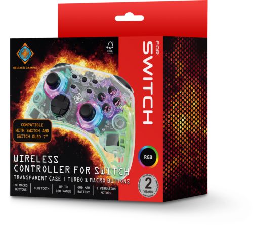 Pad Deltaco Pad bezprzewodowy transparentny RGB Switch/PC/Android na Arena.pl