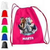 WOREK PLECAK SPORTOWY NA WF DLA DZIECI - KOŃ + IMIĘ! KUCYK JEŹDZIECTWO