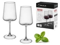 Komplet 2 kieliszków do czerwonego wina 540 ml wody drinków ryflowany