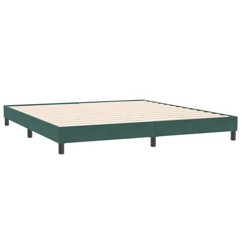 Łóżko Box Spring bez materaca Ciemnozielone 200x210 cm Aksamit na Arena.pl