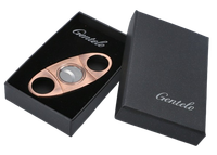 Srebrna Metalowa Obcinarka Do Cygara w Eleganckim Opakowaniu Prezentowym