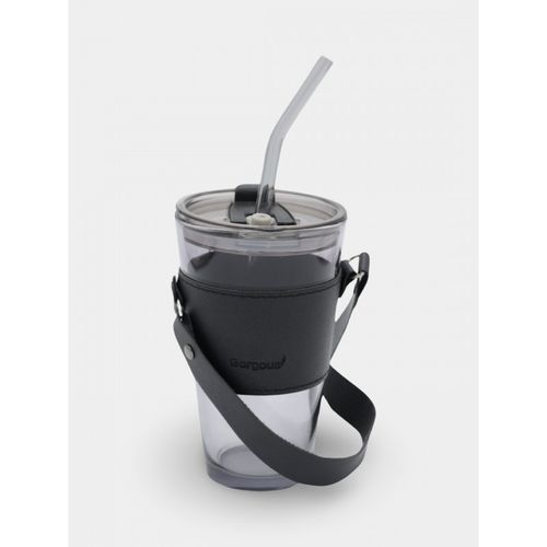 kubek z kolorowego szkła na kawę herbatę ze słomką i zamknięciem 450 ml na Arena.pl