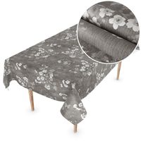 Obrus Cerata Wodoodporna na Stół Prostokąt Szara 140x200 Kuchnia Ogród