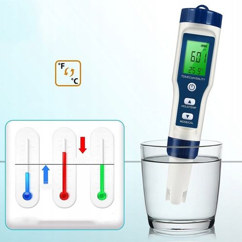 MIERNIK ELEKTRONICZNY TEMPERATURA TESTER PH/TDS/EC/SALINITY/ WODY TESTER na Arena.pl