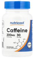 NUTRICOST Caffeine 200 mg - Kofeina (30 kaps.)