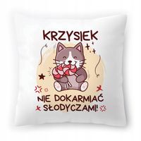 Poduszka Dla Krzyśka Na Urodziny Ze Zdjęciem Na Prezent Biała 40X40 Cm