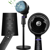 WENTYLATOR WIATRAK STOJĄCY PODŁOGOWY CICHY 3 TRYBY 40W GŁOWICA 3D LAMPKA