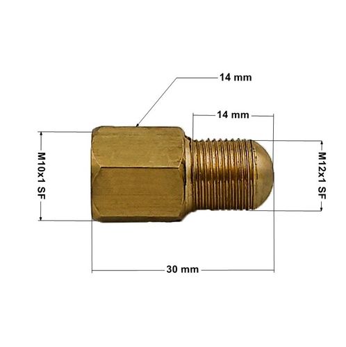 10x ŁPS-15 Łącznik redukcyjny przewodu hamulcowego M12x1 zew / M10x1 wew na Arena.pl