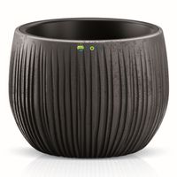 Doniczka osłonka struktura wkład 18x13,5cm Czarny beton okrągła