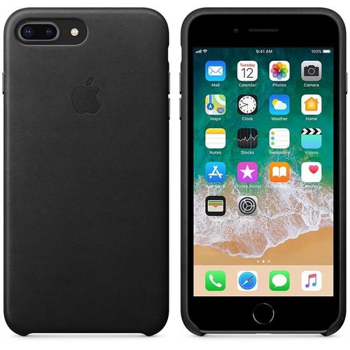 Apple Leather Case - Skórzane etui iPhone 8 Plus / 7 Plus (czarny) na Arena.pl