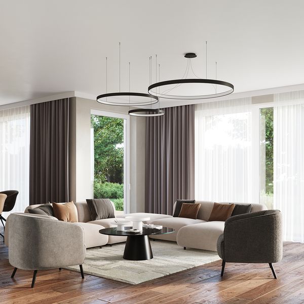 Żyrandol RIO 78 czarny LED 3000K zdjęcie 15