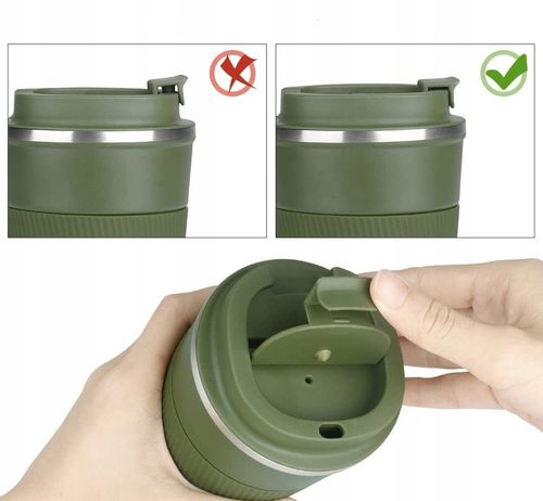 Kubek termiczny na kawę 510ML napój butelka termos  C61_Zielony na Arena.pl