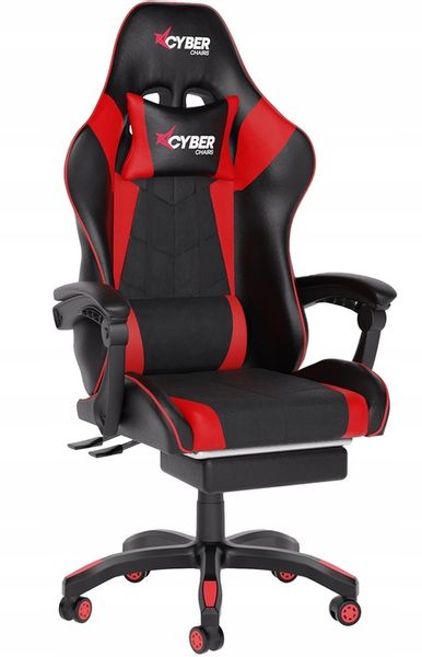 FOTEL GAMINGOWY CYBER CHAIRS X-POWER RED - BIUROWY zdjęcie 9