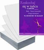 Ulotki A4 reklamowe firmowe 1000szt projekt w cenie SZKOŁA TAŃCA