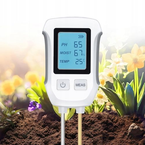 Miernik pH gleby 3w1 tester wilgotności ziemi i podłoża dokładny na Arena.pl