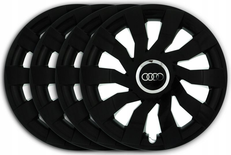 KOŁPAKI 15'' AUDI B3 B4 A1 A2 A3 A4 A5 CZARNE CLC zdjęcie 1