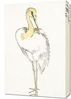 Obraz 40x60cm  Great White Egret, Kashu Japoński Vintage
