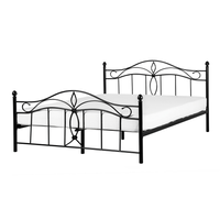 Łóżko metalowe 180 x 200 cm czarne ANTLIA