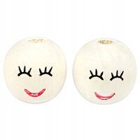 Drewniane koraliki kula BUZIA buźka 18mm 10sz ecru