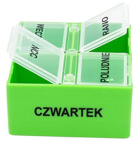 Organizer na leki Tygodniowy Kasetka Pojemnik kasetka na tabletki 7/4 DA402 na Arena.pl