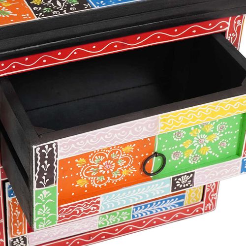 Szafka Nocna Wielokolorowe 40 x 30 x 40 cm Lite drewno mango na Arena.pl