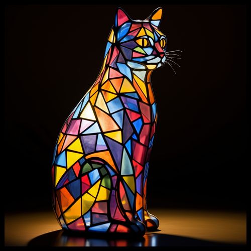 Plakat 80x80cm Koci Witraż na Arena.pl