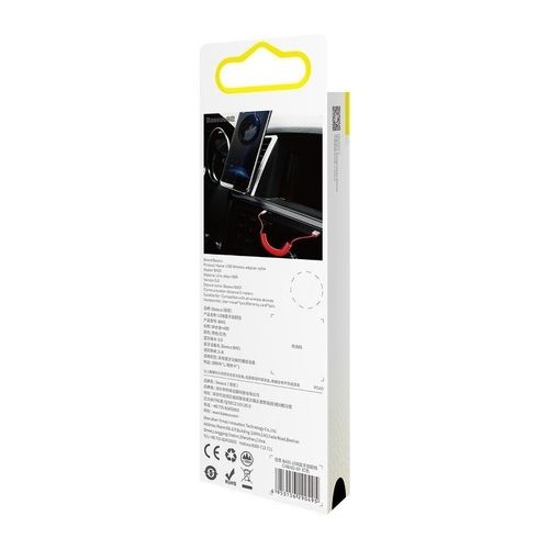Adapter audio Bluetooth 5.0 Baseus USB, AUX (czerwony) na Arena.pl