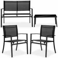 ZESTAW MEBLI OGRODOWYCH SOFA FOTELE STOLIK MEBLE NA OGRÓD TARAS BALKON 4w1