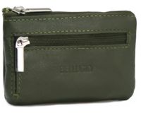 etui na klucze bellugio ze skóry naturalnej - zielone