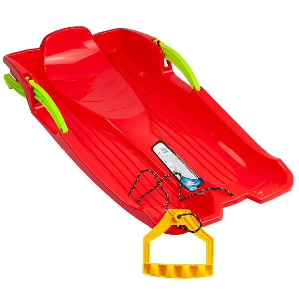 PLASTIKOWE SANKI ŚLIZGI Z HAMULCEM HORNET CZERWONY zdjęcie 1