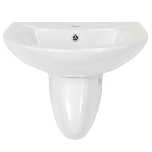 Umywalka ścienna ceramiczna biała 520x450x190mm na Arena.pl