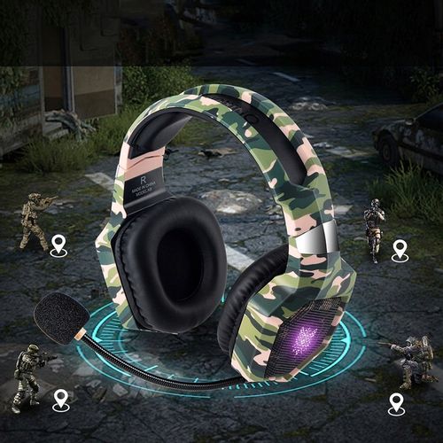 ONIKUMA K8 CAMO SŁUCHAWKI GAMINGOWE NAUSZNE PRZEWODOWE Z MIKROFONEM RGB na Arena.pl