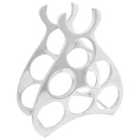 Regał na wino Srebrny 38 x 33 x 13 cm Aluminium