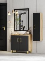 ZESTAW MEBLI LAZIENKOWYCH 50 szafka umywalka słupek w. (W5) + EB