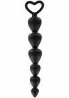 toyjoy bottom beads silikonowy łańcuszek z koralikami, czarny