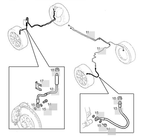 OPEL VECTRA C / SIGNUM - zestaw przewodów hamulcowych miedzianych Oś Tylna na Arena.pl