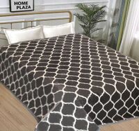 Koc AKRYLOWY narzuta 160x210cm - PLASTER SZARY + Walizka