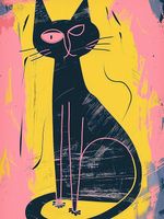 Plakat 15x20cm Kontrastowa Kotka