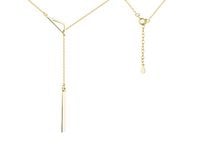 Srebrny pozłacany naszyjnik gwiazd celebrytka krawatka trójkąt triangle sztabka blaszka srebro 925 Z1497N_G