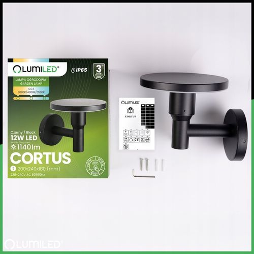 Lampa Ogrodowa LED Zewnętrzna Kinkiet Elewacyjny Ścienny 12W 3 BARWY na Arena.pl