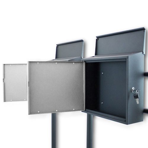 16398 Nowa Skrzynka wolnostojąca na stojaku z 2szt biała na Arena.pl