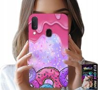 ETUI DO SAMSUNG GALAXY A40 - SŁODKIE DONUTY Z LUKREM W TLE + SZKŁO