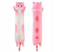 DŁUGI Kotek Poduszka Pluszak Kot Maskotka 70 CM