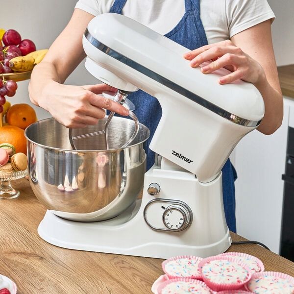 ROBOT PLANETARNY MIKSER ZELMER ZKR1350 1200W 6 PRĘDKOŚCI 5L STAL zdjęcie 16