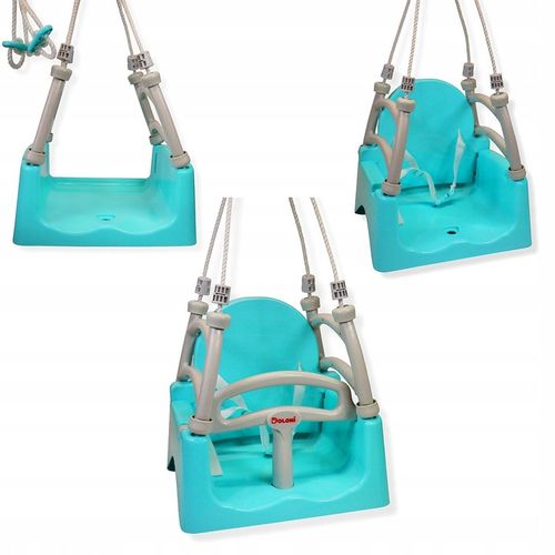 HUŚTAWKA DLA DZIECI KUBEŁKOWA OGRODOWA 3W1 MOCNA SZARA na Arena.pl