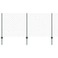 Ogrodzenie z słupkami Zielony 1 x 25 m Stal