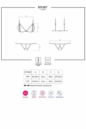 Obsessive 831-SET-1 S/M czarny na Arena.pl