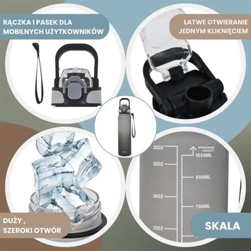butelka bidon na wodę 1l kinghoff kh-2008 na Arena.pl